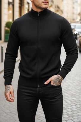 ανδρική ζακέτα KAROLDI BLACK