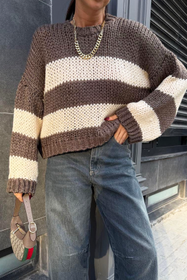 πουλόβερ LARDENZA BROWN