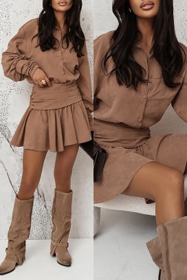 φόρεμα BELETINA BROWN