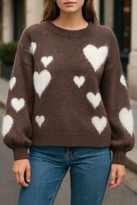 πουλόβερ NABLILZA BROWN