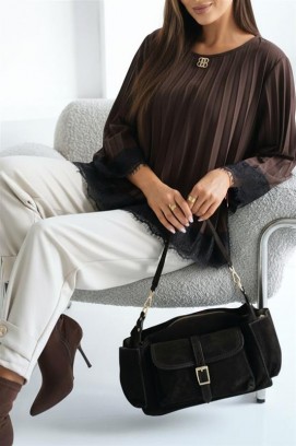 γυναικεία μπλούζα VLANDENA BROWN