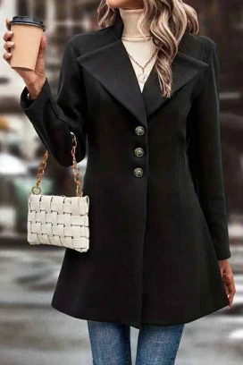 παλτό MENDIONA BLACK