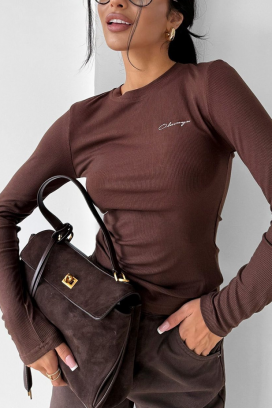 γυναικεία μπλούζα DAVROLZA BROWN