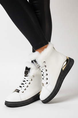 γυναικεία μποτάκια VEONELZA WHITE