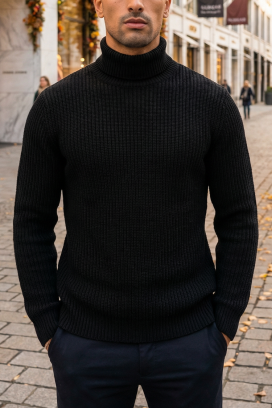 ανδρικό πουλόβερ BERFEN BLACK