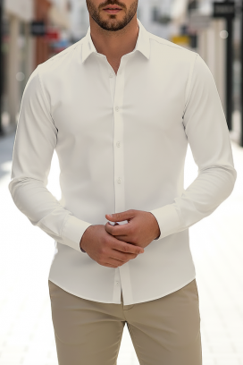 ανδρικό πουκάμισο FERIZO ECRU