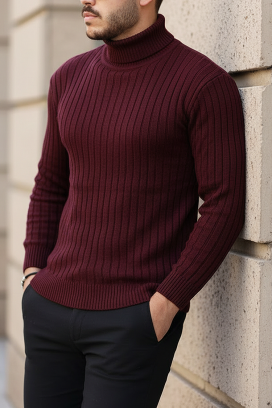 ανδρικό πουλόβερ RACHERO BORDO