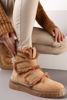 γυναικεία μποτάκια ZALVRINDA CAMEL