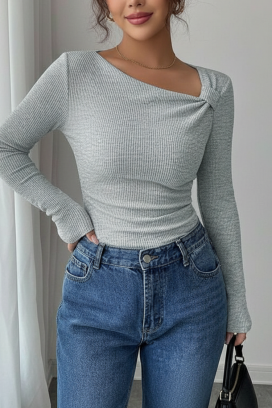 γυναικεία μπλούζα TREBOLDA GREY