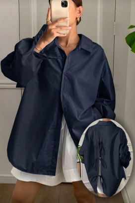 γυναικείο πουκάμισο PREVOLZA NAVY