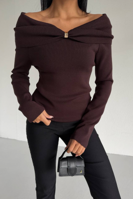 γυναικεία μπλούζα GLABILDA BROWN