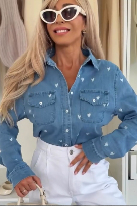 γυναικείο πουκάμισο DRAVELZA BLUE