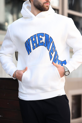 ανδρικό φούτερ KRILZO WHITE