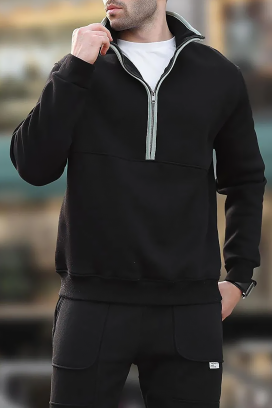 ανδρικό φούτερ LAREFO BLACK