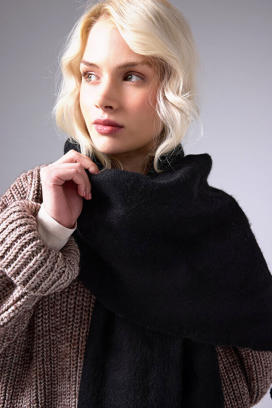 κασκόλ KAPRINZA BLACK