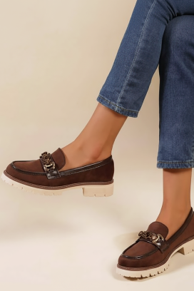 γυναικεία μοκασίνια TELONJA BROWN