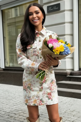 φόρεμα PRINZOLA WHITE