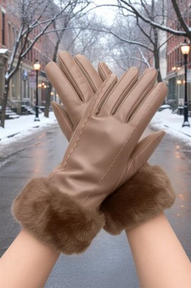 γυναικεία γάντια POLIARZA BEIGE