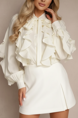 γυναικείο πουκάμισο VOLANDA ECRU