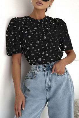 κοντομάνικο μπλουζάκι DAFNILDA BLACK