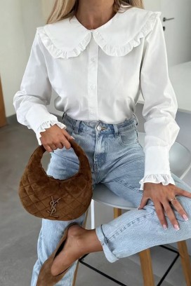 γυναικείο πουκάμισο AFETINA WHITE