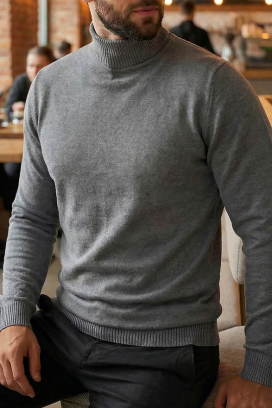 ανδρικό πουλόβερ BENZEMO GREY