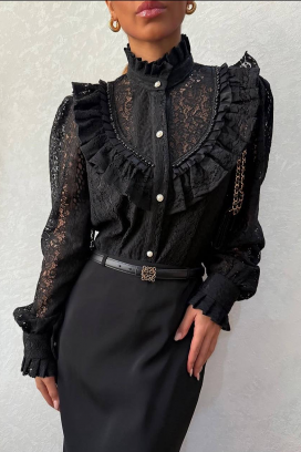 γυναικείο πουκάμισο GLENDILA BLACK