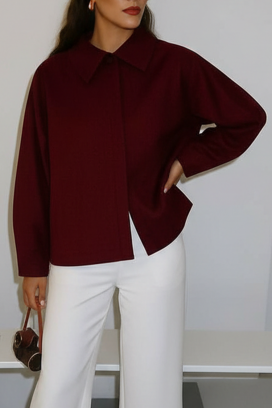 γυναικείο πουκάμισο DERMINZA BORDO