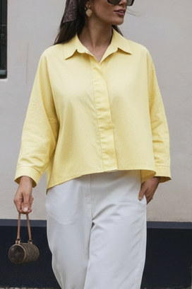 γυναικείο πουκάμισο DERMINZA YELLOW