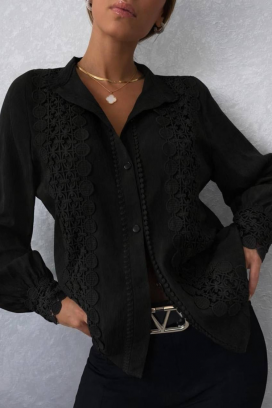 γυναικείο πουκάμισο DAFINDA BLACK