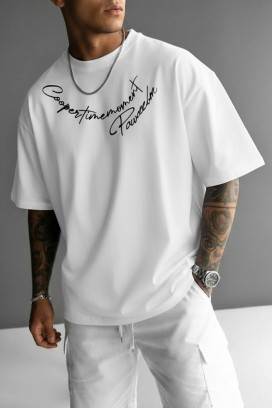 ανδρικό μπλουζάκι MIHROLO WHITE