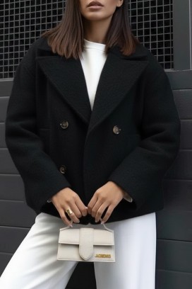 παλτό POLOBENZA BLACK