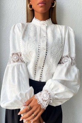 γυναικείο πουκάμισο MARTEMONA WHITE