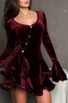 φόρεμα VERLIANA BORDO