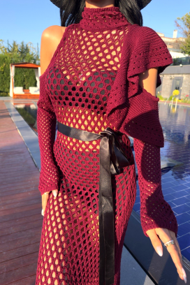 φόρεμα SOBELZA BORDO