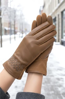 γυναικεία γάντια VAKALZA BROWN