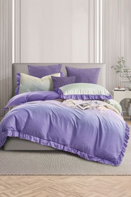σετ κρεβατοκάμαρας MIOGERY LILA 160x220 cm βαμβακερό - 3 τεμ.