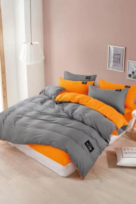 σετ κρεβατοκάμαρας TRENILMY ORANGE 160x220 cm βαμβακερό - 3 τεμ.