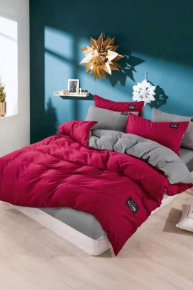 σετ κρεβατοκάμαρας TRENILMY RED160x220 cm βαμβακερό - 3 τεμ.