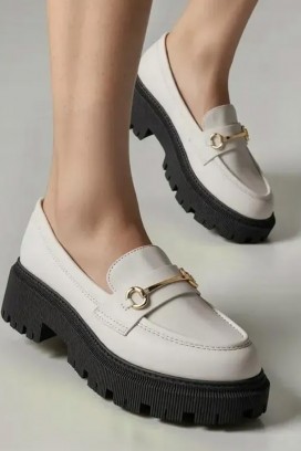 γυναικεία μοκασίνια KSIOVERLA ECRU