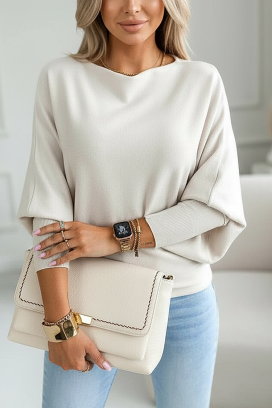 γυναικεία μπλούζα GLIMONZA ECRU