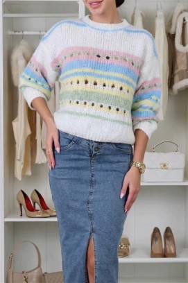 πουλόβερ NARVELA WHITE