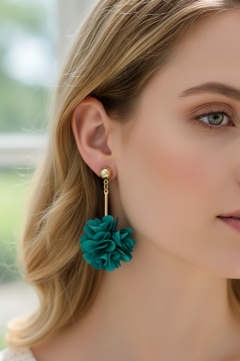 σκουλαρίκια KARALONZA GREEN