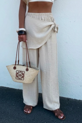 παντελόνι DELICIA ECRU