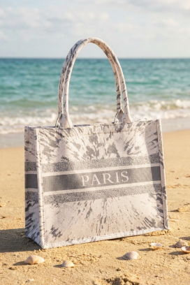 τσάντα παραλίας LUXERIA GRAY