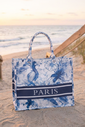 τσάντα παραλίας LUXERIA BLUE