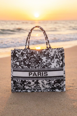 τσάντα παραλίας LUXERIA BLACK