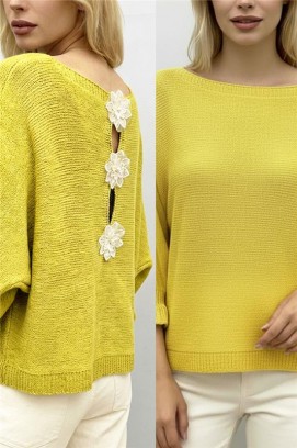 πουλόβερ DARVOLA YELLOW