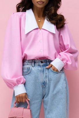 γυναικείο πουκάμισο KESINA PINK